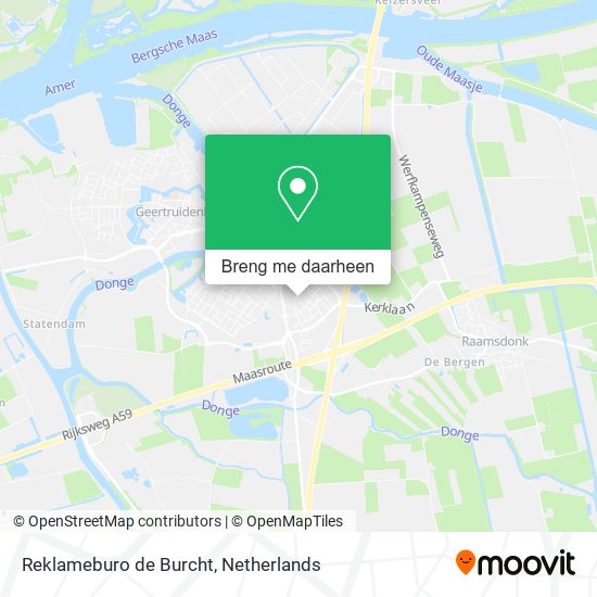 Reklameburo de Burcht kaart