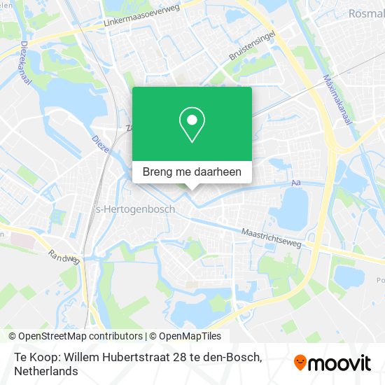 Te Koop: Willem Hubertstraat 28 te den-Bosch kaart