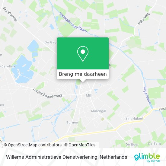 Willems Administratieve Dienstverlening kaart