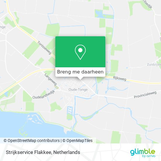 Strijkservice Flakkee kaart