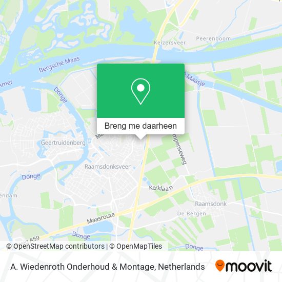 A. Wiedenroth Onderhoud & Montage kaart