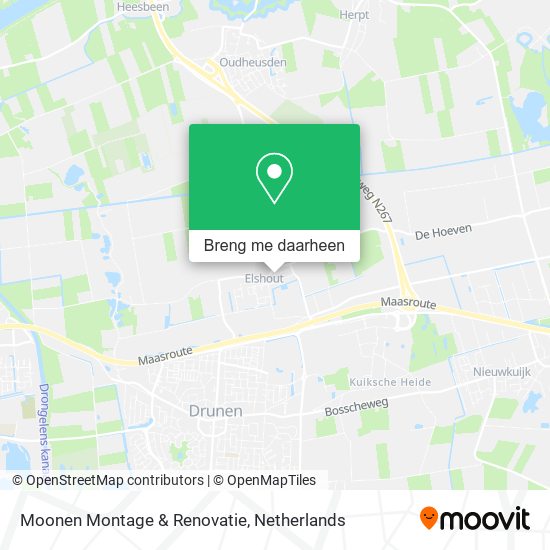 Moonen Montage & Renovatie kaart