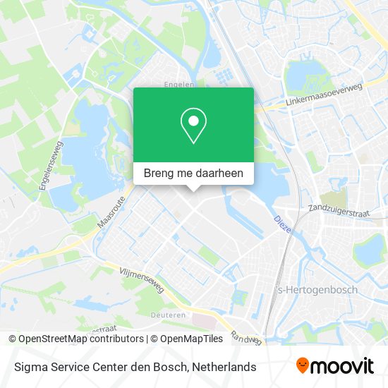 Sigma Service Center den Bosch kaart