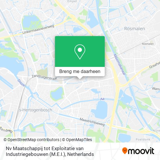 Nv Maatschappij tot Exploitatie van Industriegebouwen (M.E.I.) kaart