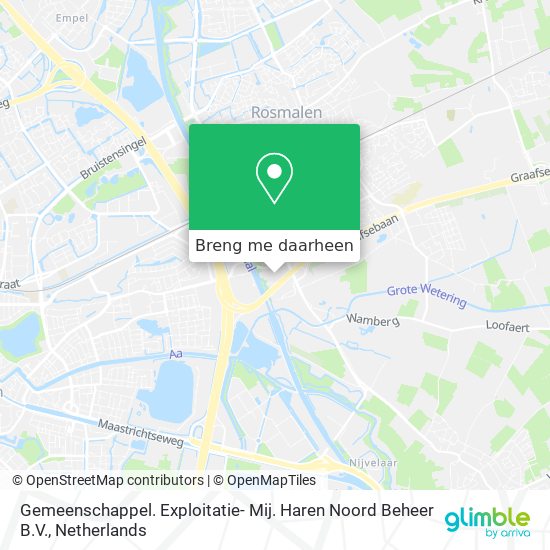 Gemeenschappel. Exploitatie- Mij. Haren Noord Beheer B.V. kaart