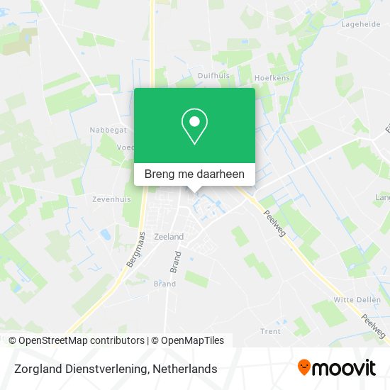 Zorgland Dienstverlening kaart