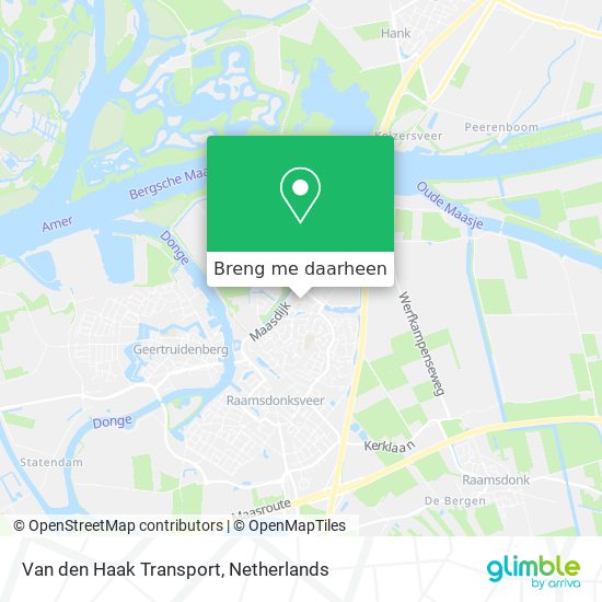 Van den Haak Transport kaart