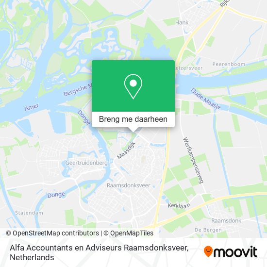 Alfa Accountants en Adviseurs Raamsdonksveer kaart