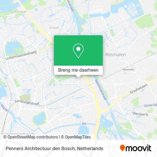 Penners Architectuur den Bosch kaart