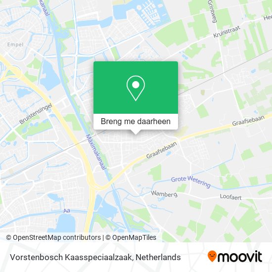 Vorstenbosch Kaasspeciaalzaak kaart