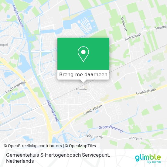 Gemeentehuis S-Hertogenbosch Servicepunt kaart