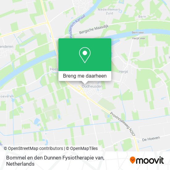 Bommel en den Dunnen Fysiotherapie van kaart