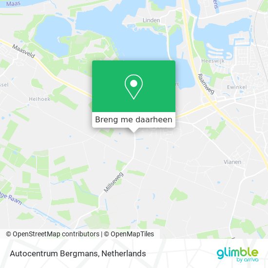 Autocentrum Bergmans kaart