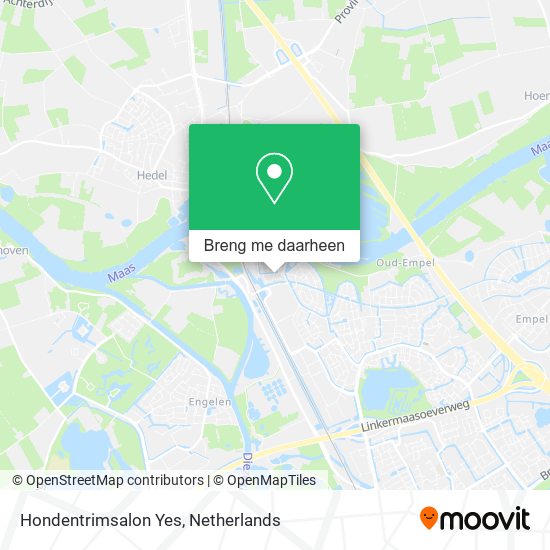 Hondentrimsalon Yes kaart