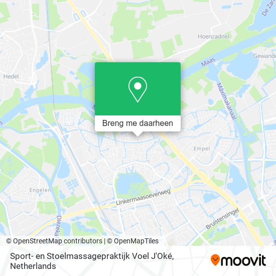 Sport- en Stoelmassagepraktijk Voel J'Oké kaart