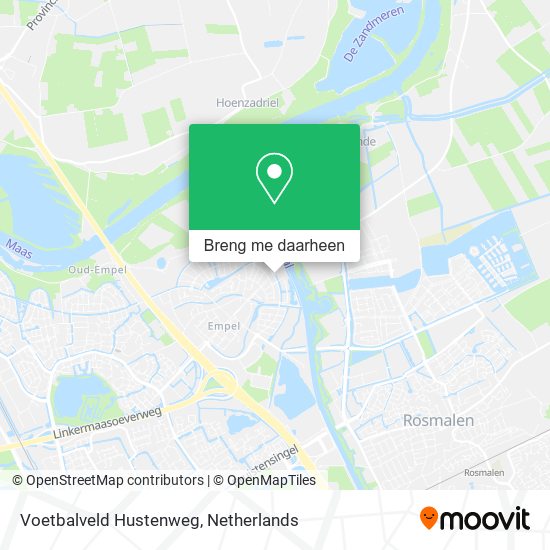 Voetbalveld Hustenweg kaart