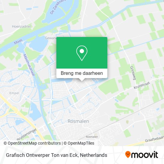 Grafisch Ontwerper Ton van Eck kaart
