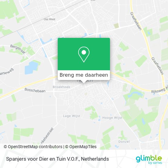 Spanjers voor Dier en Tuin V.O.F. kaart