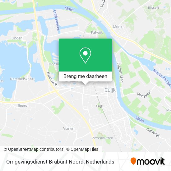 Omgevingsdienst Brabant Noord kaart