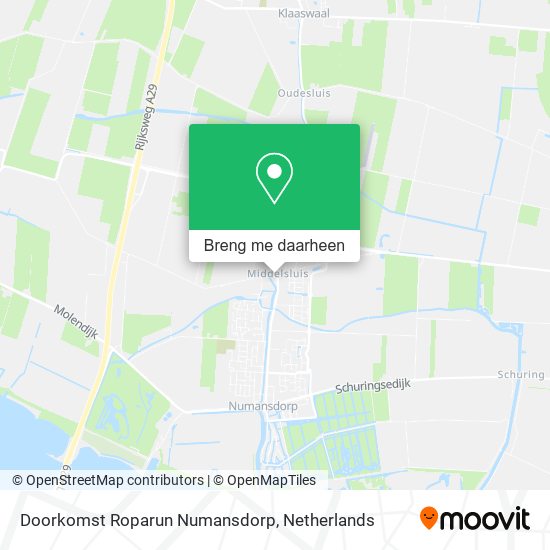 Doorkomst Roparun Numansdorp kaart