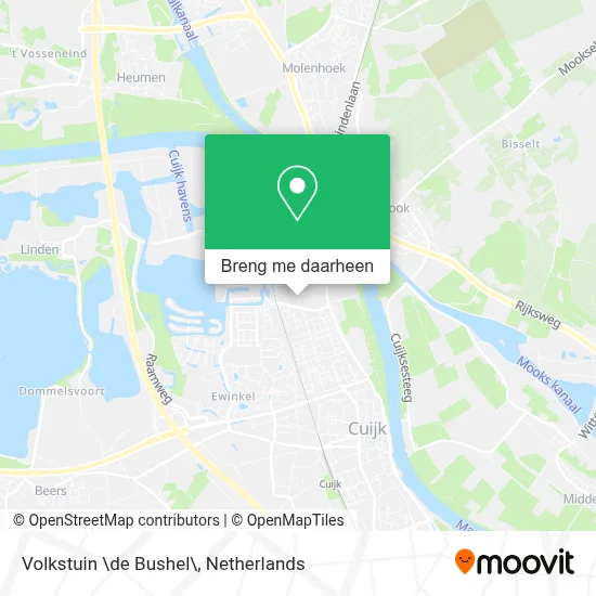 Volkstuin \de Bushel\ kaart
