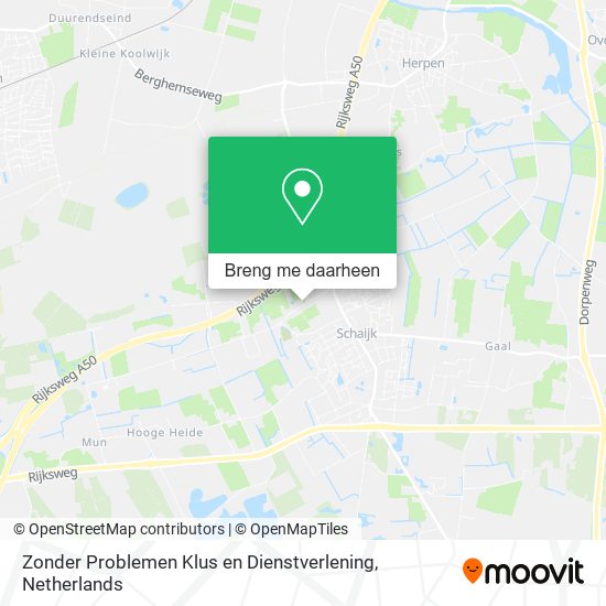 Zonder Problemen Klus en Dienstverlening kaart