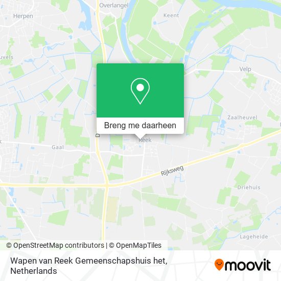 Wapen van Reek Gemeenschapshuis het kaart