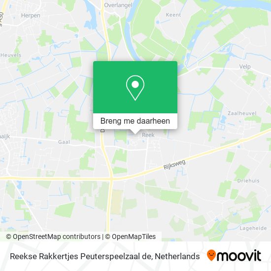 Reekse Rakkertjes Peuterspeelzaal de kaart