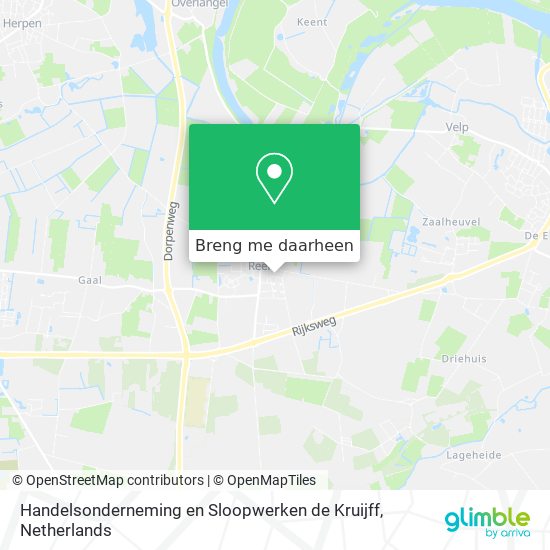 Handelsonderneming en Sloopwerken de Kruijff kaart