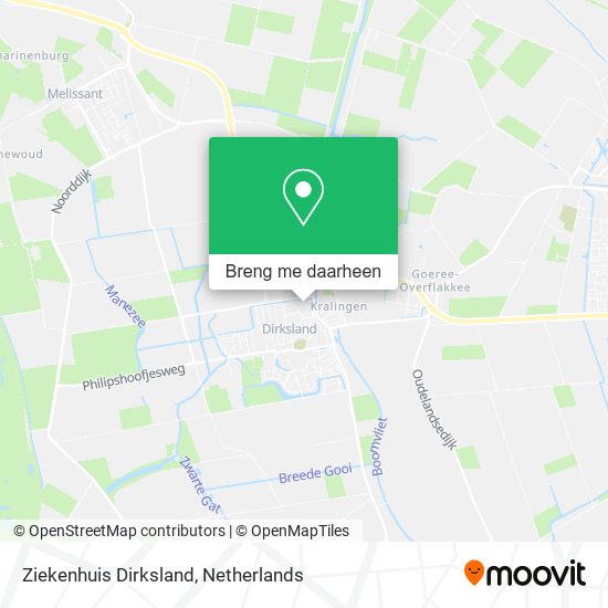 Ziekenhuis Dirksland kaart