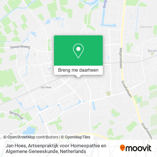 Jan Hoes, Artsenpraktijk voor Homeopathie en Algemene Geneeskunde kaart