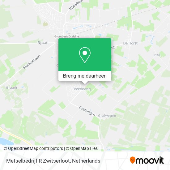 Metselbedrijf R Zwitserloot kaart