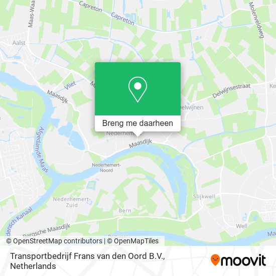 Transportbedrijf Frans van den Oord B.V. kaart