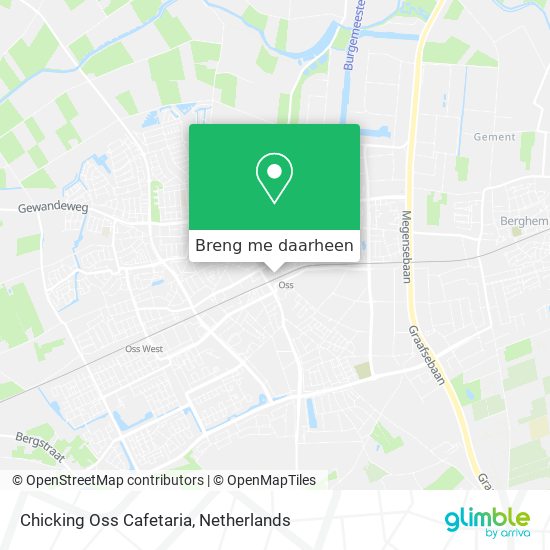 Chicking Oss Cafetaria kaart