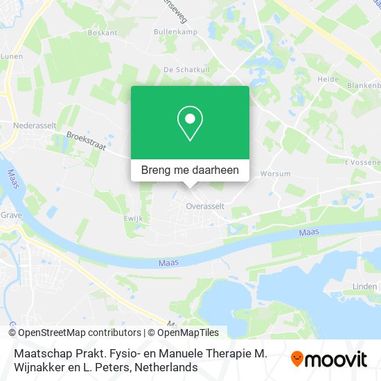 Maatschap Prakt. Fysio- en Manuele Therapie M. Wijnakker en L. Peters kaart