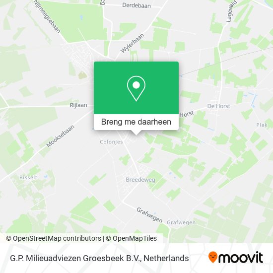 G.P. Milieuadviezen Groesbeek B.V. kaart