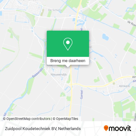 Zuidpool Koudetechniek BV kaart