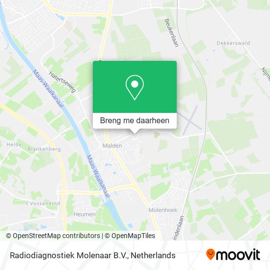 Radiodiagnostiek Molenaar B.V. kaart