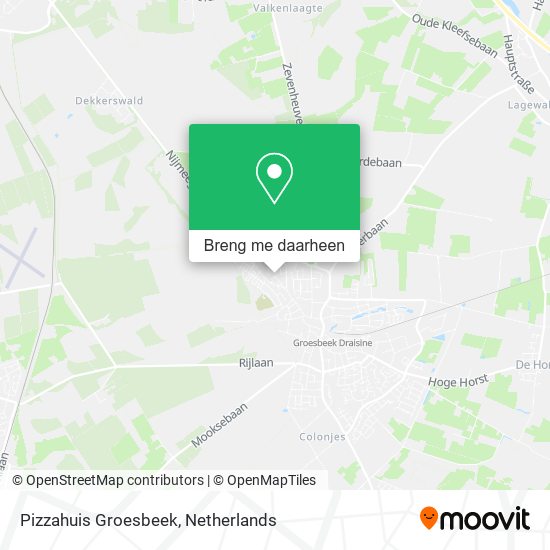 Pizzahuis Groesbeek kaart