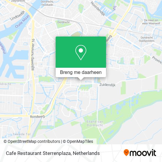 Cafe Restaurant Sterrenplaza kaart