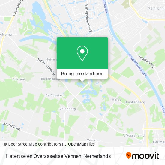 Hatertse en Overasseltse Vennen kaart