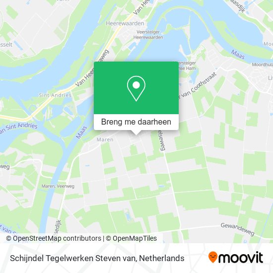 Schijndel Tegelwerken Steven van kaart