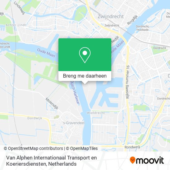 Van Alphen Internationaal Transport en Koeriersdiensten kaart