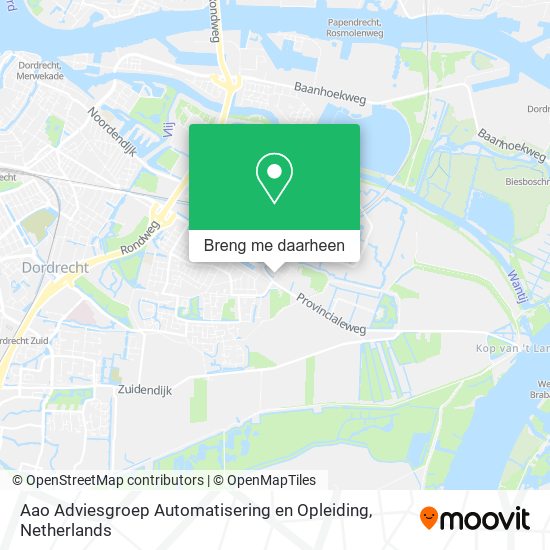 Aao Adviesgroep Automatisering en Opleiding kaart