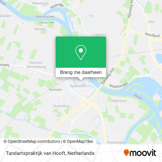 Tandartspraktijk van Hooft kaart