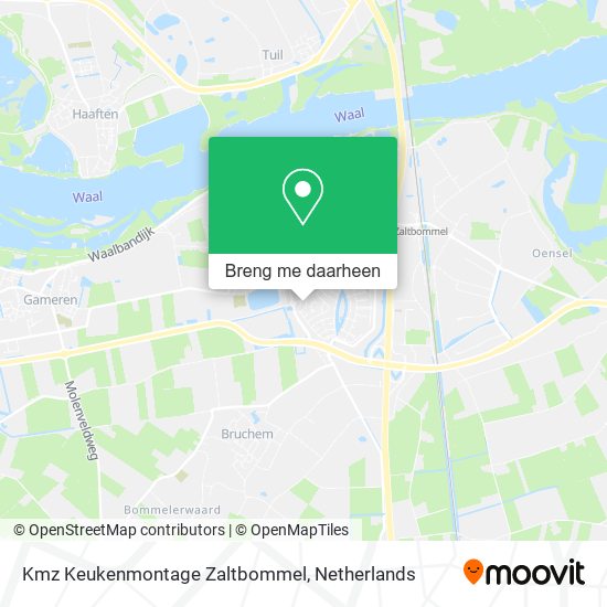 Kmz Keukenmontage Zaltbommel kaart