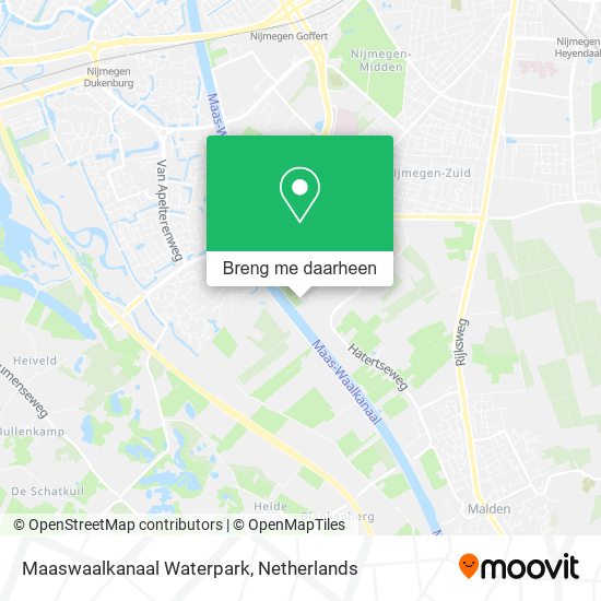 Maaswaalkanaal Waterpark kaart