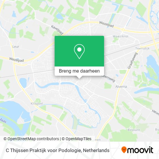 C Thijssen Praktijk voor Podologie kaart