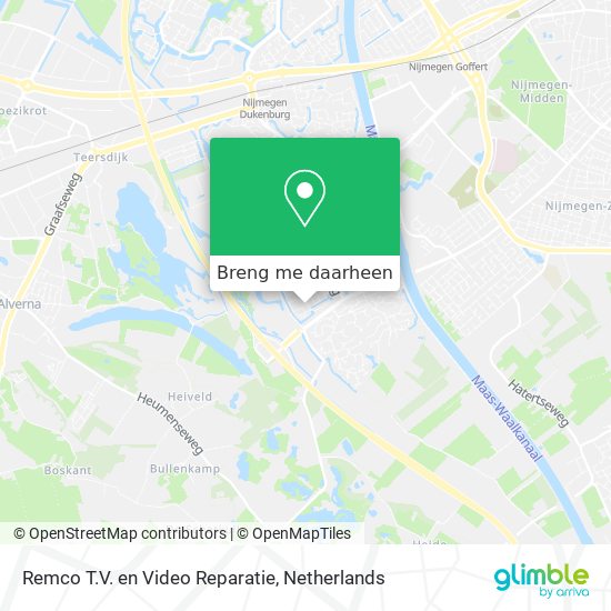 Remco T.V. en Video Reparatie kaart