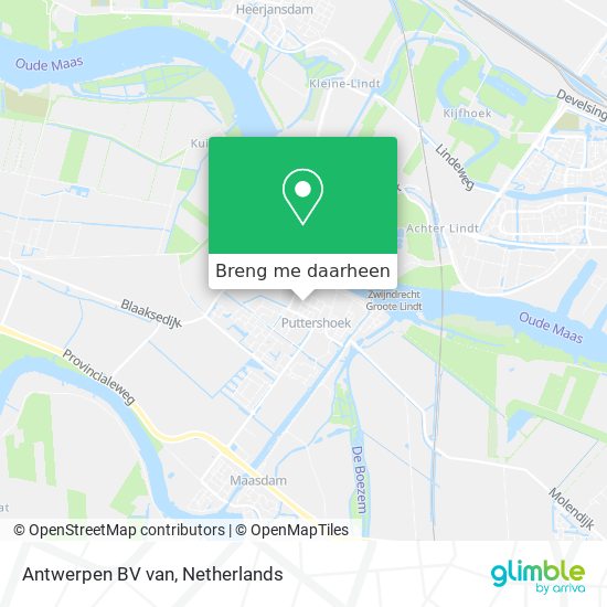 Antwerpen BV van kaart